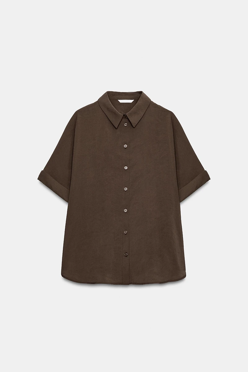 FLOWY SHORT SLEEVE SHIRT