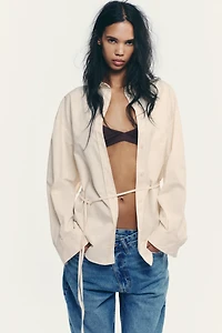 OVERSIZED SHIRT WITH TIE