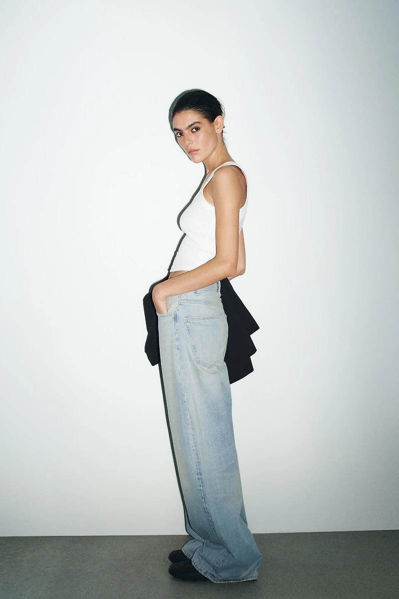 TRF HIGH WAIST EXTRA WIDE LEG JEANS