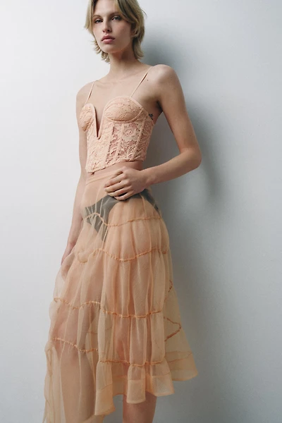 JUPE FRONCES ORGANZA