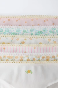 AGES 6-14 / SIX-PACK OF FLORAL UNDERWEAR