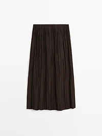 Pleated midi skirt