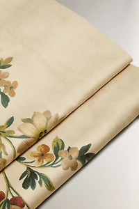 DRAP DE DESSUS SATIN IMPRIMÉ FLEURS
