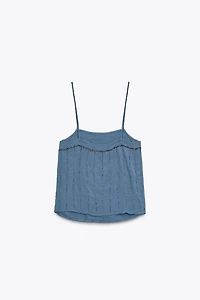 BEADED STRAPPY TOP