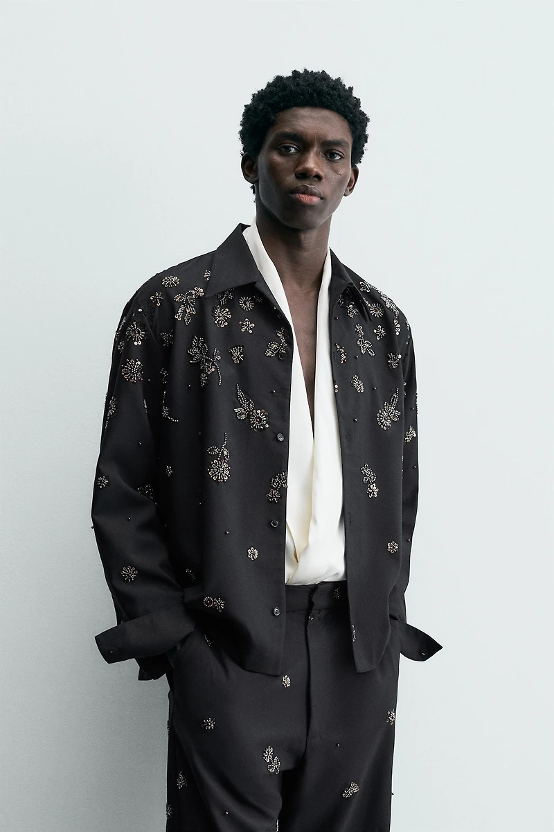 LIMITED EDITION FLOWY SEQUIN SHIRT