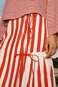 LIMITED EDITION STRIPED MIDI SKIRT