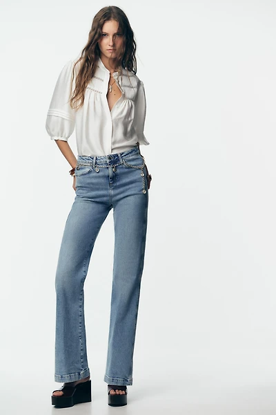 PINTUCK CREPE BLOUSE