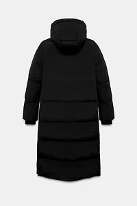 DOUDOUNE LONGUE À CAPUCHE DÉPERLANTE ET COUPE-VENT