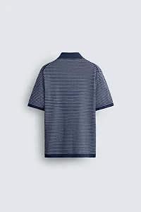 STRIPED JACQUARD KNIT POLO
