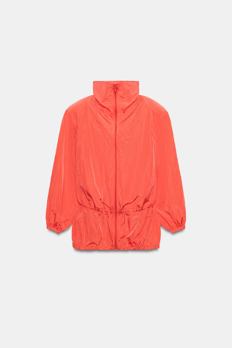 VESTE EN NYLON AVEC ÉPAULETTES ET ZIP