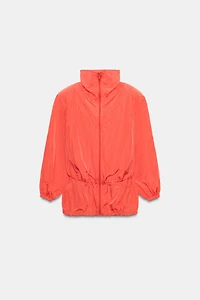 VESTE EN NYLON AVEC ÉPAULETTES ET ZIP