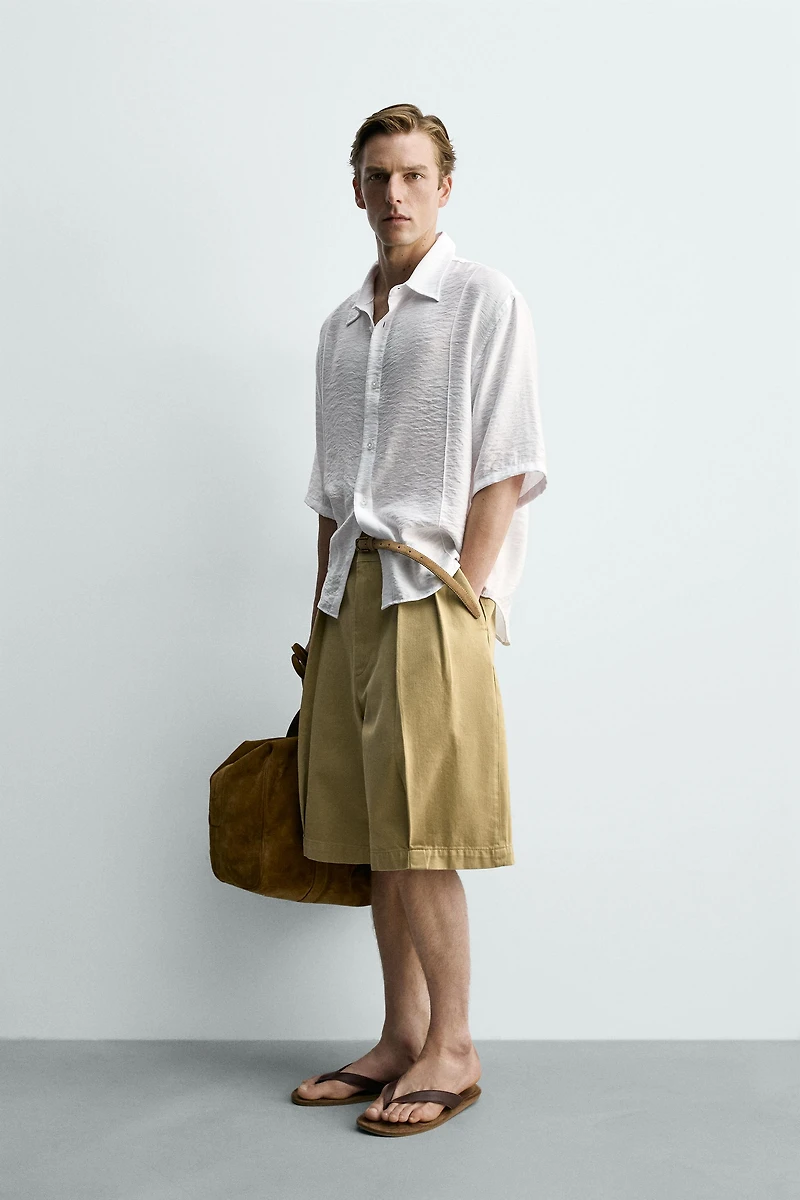 FLOWY TEXTURED SHIRT