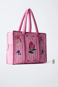 SHOPPER FLEURS BRODÉES