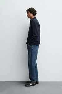 INTERLOCK ZIP POLO SWEATSHIRT