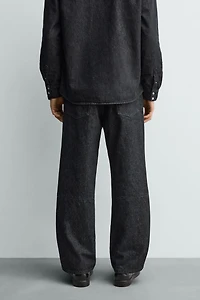 RELAXED FIT STUDDED JEANS