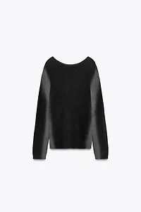 FADED PRINT KNIT SWEATER