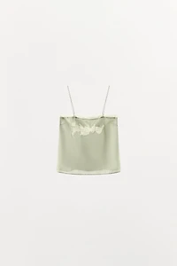 100% SILK FLORAL EMBROIDERED TOP