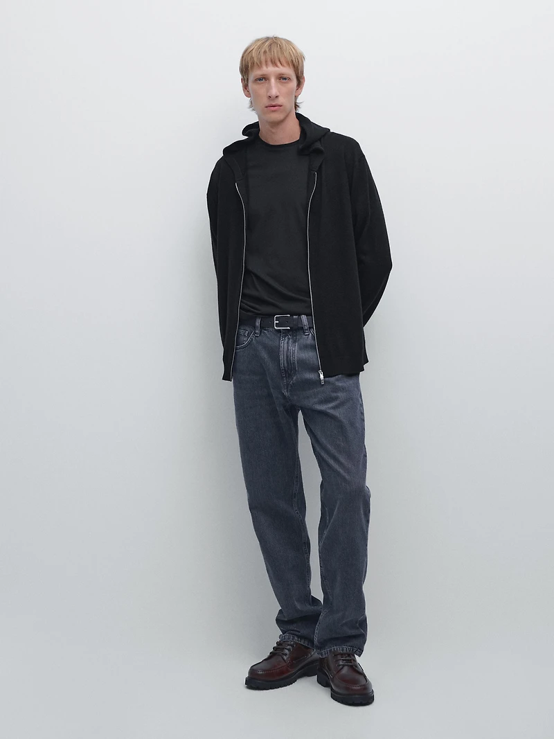 Cardigan à fermeture Éclair et capuche