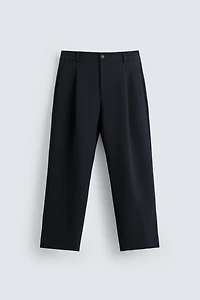 PANTALON COUPE DÉCONTRACTÉE À PLIS