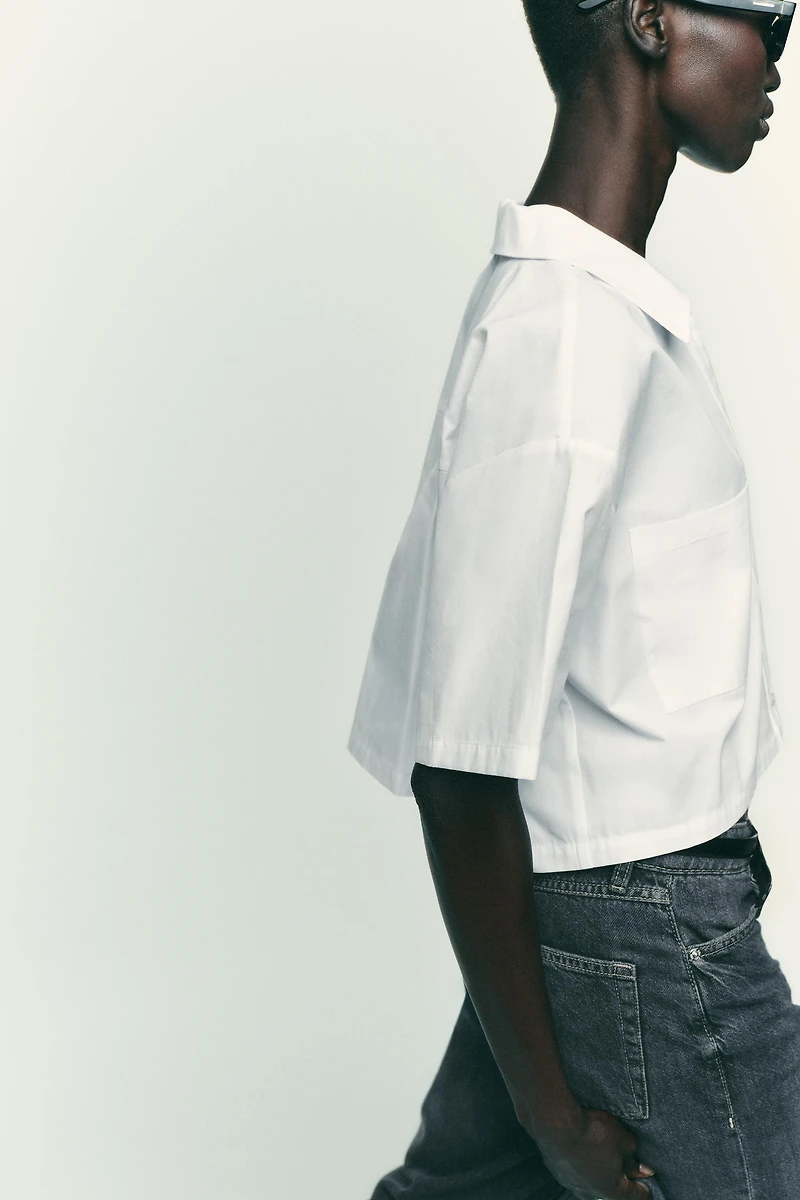 POPLIN CROP TOP
