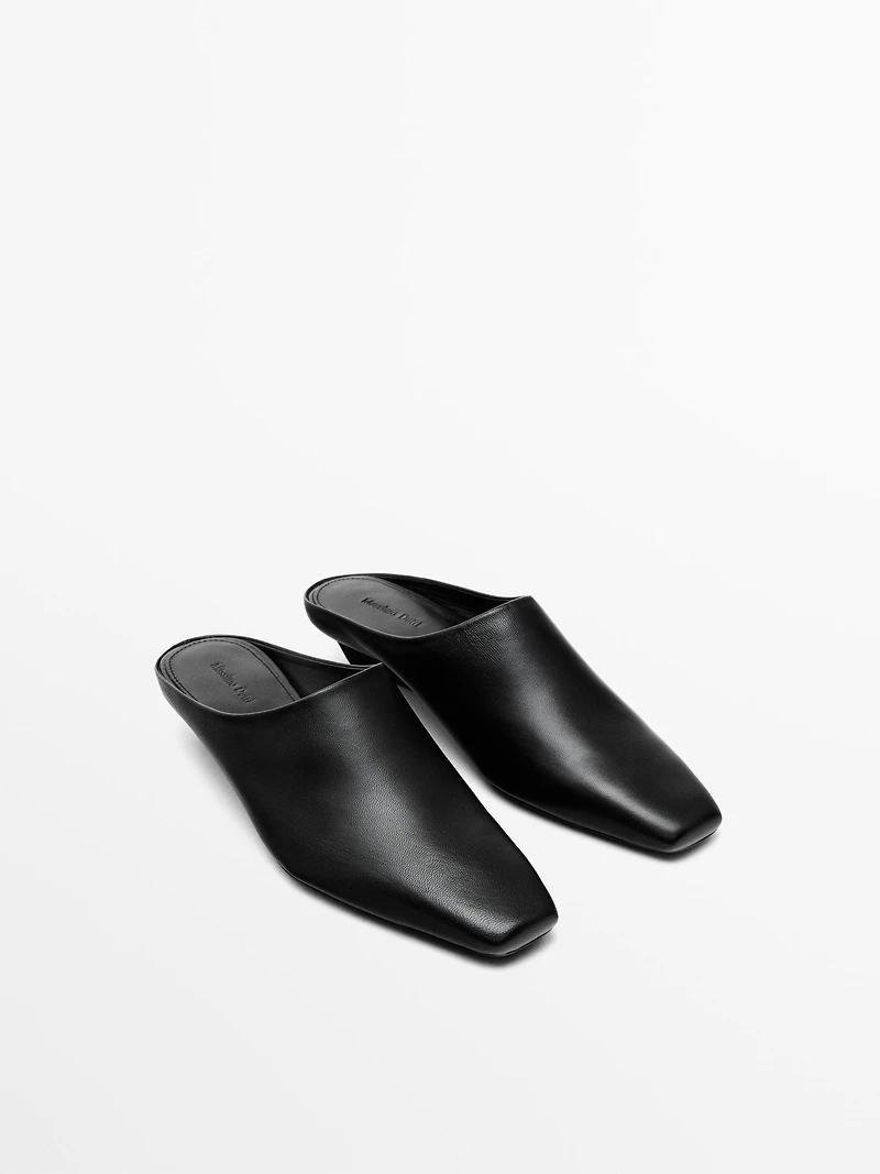 Mules à talon compensé