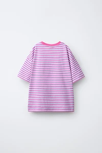 EMBROIDERED STRIPED T-SHIRT WITH PENN ©