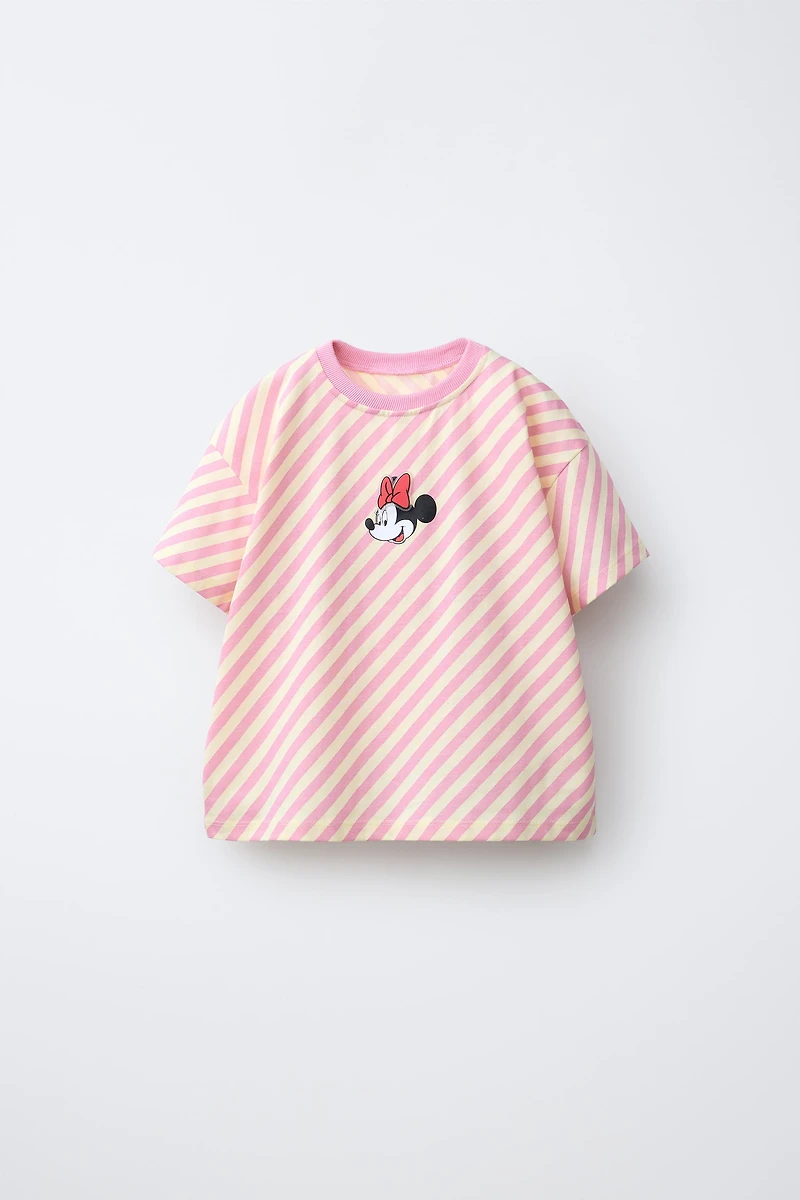 STRIPED RUBBER PATCH MINNIE MOUSE © DISNEY T-SHIRT