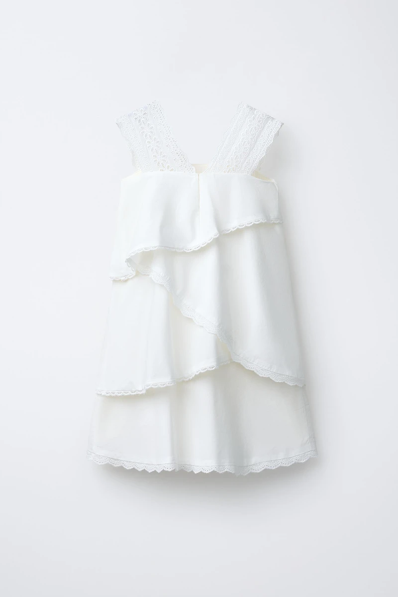 ROMANTIC EMBROIDERED LAYERED DRESS