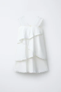 ROMANTIC EMBROIDERED LAYERED DRESS