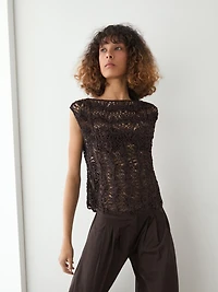 Crochet knit top