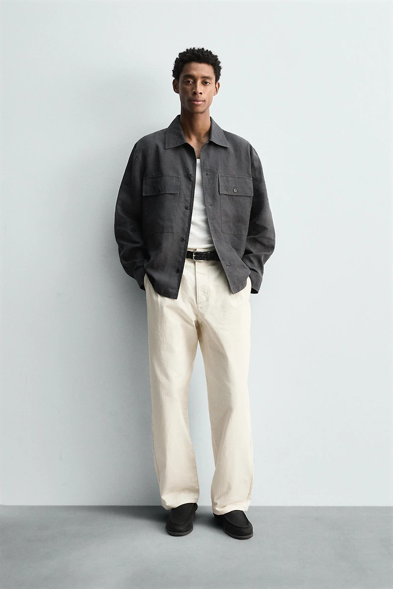 PANTALON PLIS CHEVRONS