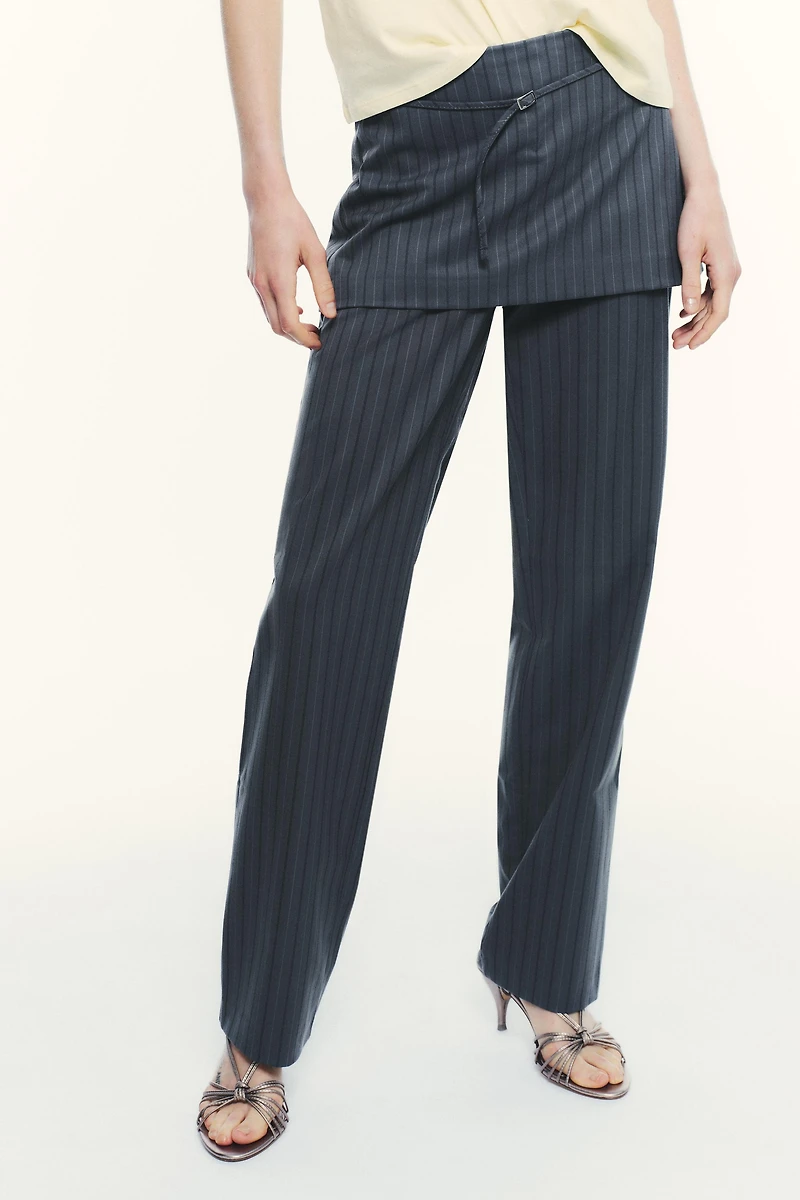 PANTALON-JUPE À RAYURES TENNIS
