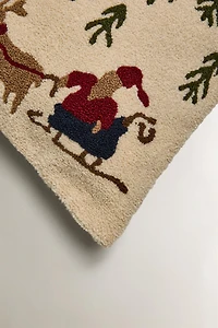 SNOWY HOUSE CHRISTMAS THROW PILLOW COVER