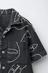 EMBROIDERED TEXTURE SHIRT