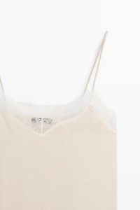 Strappy top with lace detail