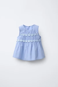 FLORAL PLEATED BLOUSE