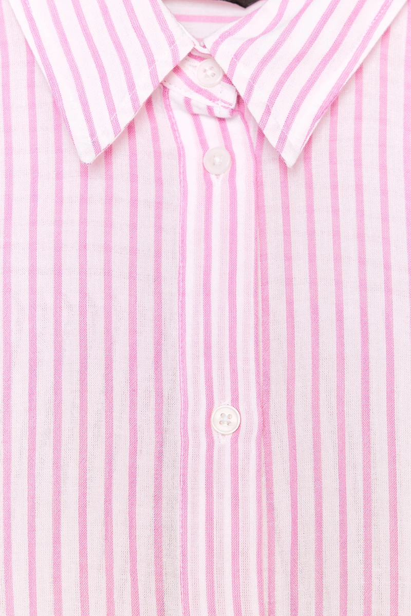 CHEMISE OVERSIZE GAZE RAYURES