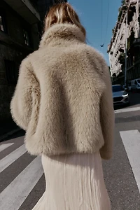 DOUBLE-FACED FAUX FUR JACKET