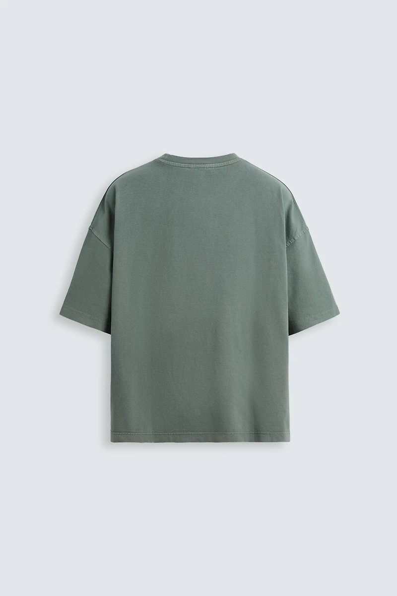 WASHED LIGHT WEIGHT BOXY FIT T-SHIRT