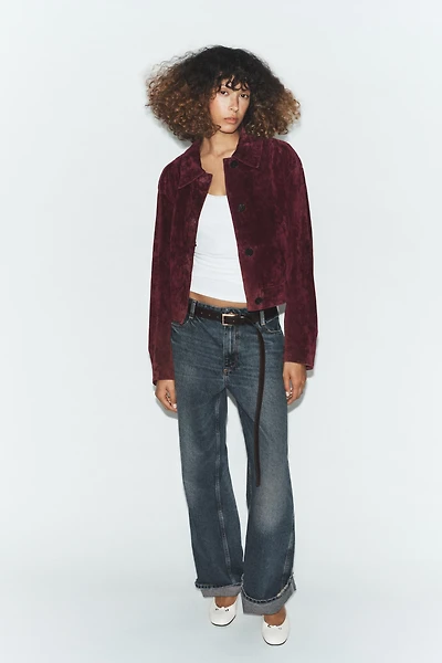 100% SUEDE LEATHER JACKET