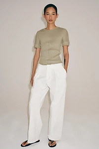 COTTON RIB T-SHIRT