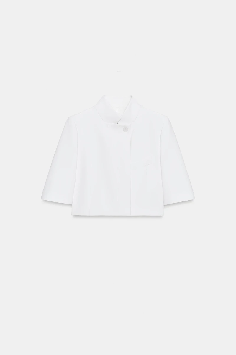 SHORT SLEEVE CROPPED BLAZER ZW COLLECTION