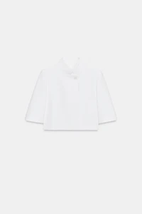 SHORT SLEEVE CROPPED BLAZER ZW COLLECTION