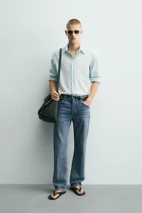 LIGHTWEIGHT COTTON DENIM SHIRT