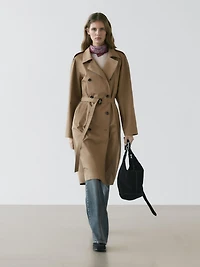 100% cotton trench coat