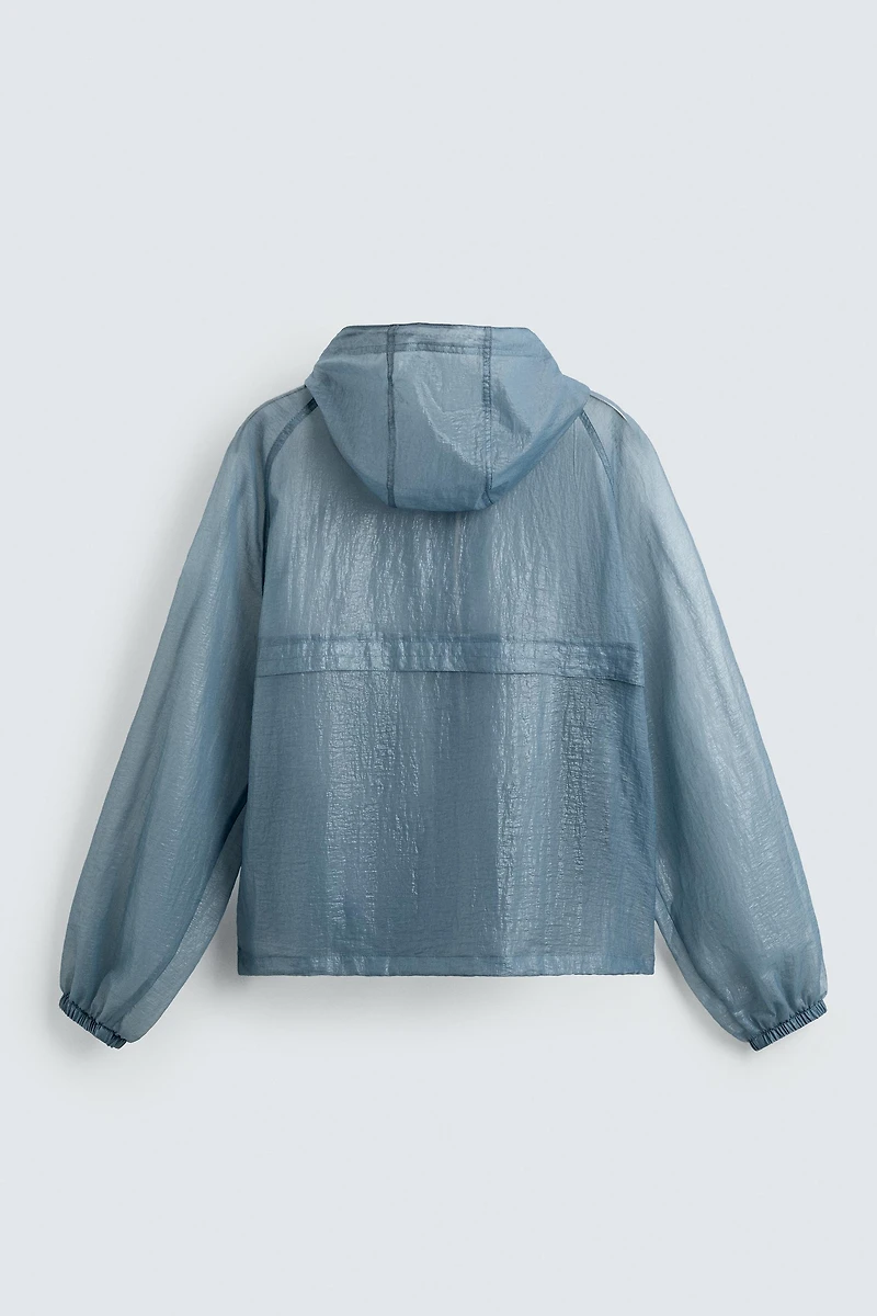 CROPPED FIT LIGHTWEIGHT TECHNICAL JACKET