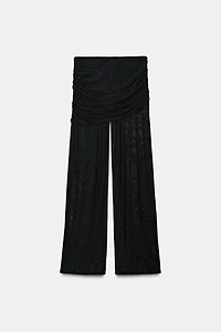 RUFFLED SHIMMER TULLE PANTS