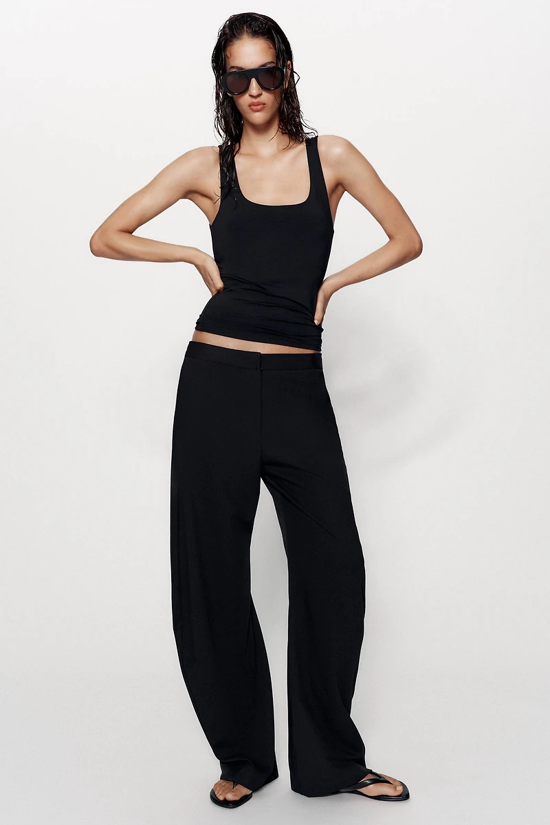 WIDE STRAP POLYAMIDE T-SHIRT