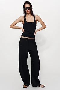 WIDE STRAP POLYAMIDE T-SHIRT