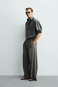 PLEATED WIDE FIT PANTS